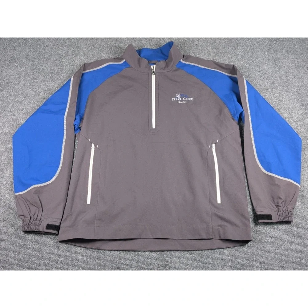FootJoy Sport Golf Windshirt Mens‎ Medium Gray Blue Golf Performance Lightweight